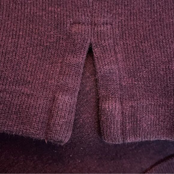 Polo Ralph Lauren Maroon Estate Rib Quarter Zip Pullover Sweater Preppy Size L - Picture 4 of 5
